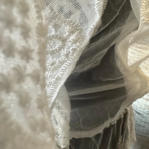 NWOT Amber Shea Elegant White Lace Women's Top Perfection!! great - Picture 5 of 7